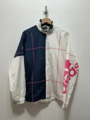 95 アディダス ネイビー/白 ウィンドブレーカー