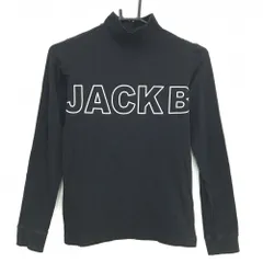ジャックバニー 長袖ハイネックシャツ 黒×白 ビッグロゴ レディース 00(XS) ゴルフウェア Jack Bunny