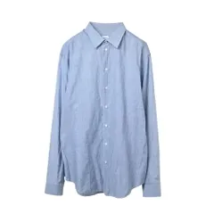 ARMANI COLLEZIONI コットン リネン ストライプ ドレス シャツ