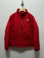 140 ザノースフェイス キルティング ダウン ジャケット レッド