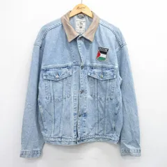 XL/古着 バナナリパブリック 長袖 ジージャン メンズ 90年代 90s 襟レザー パレスチナ 大きいサイズ コットン 紺 デニム他【spe】 25nov25