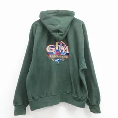 XL/古着 長袖 チャンピオン Champion リバースウィーブ パーカー メンズ 00年代 00s GFM 刺繍 大きいサイズ 緑【spe】 25nov25