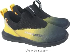 手を使わずに履ける 秒で履けるスニーカー ブラック 19cm〜23cm キッズ ジュニア 男の子 スリッポン スリップイン ヴァンスポーツ VANSPORT van703 ブラック/イエロー