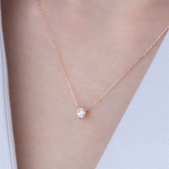 試着のみ ete 現行品 レイヤード K10MPGダイヤモンド ネックレス