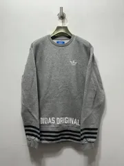 アディダス オリジナル 起毛 スウェット グレー S 裏起毛