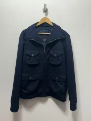 ザラ ネイビー ポケット ジップアップ ジャケット M