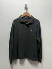 ポロラルフローレン 長袖ポロシャツ チャコール L