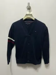 トミーヒルフィガー ネイビー カーディガン ニット 128 キッズ