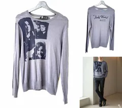 名作　希少 レア　美品　HYSTERIC GLAMOUR ヒステリックグラマー　ANDY Worhol　アンディウォーホル　カシミヤ ニット　セーター　グレー M　メンズ　レディース　男女