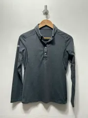 アディダス レディース グレー 長袖 カラ Tシャツ S