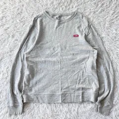 チャムス   スウェット プルオーバー トレーナー グレー 刺繍 灰色 トップス 古着 グレー 4639