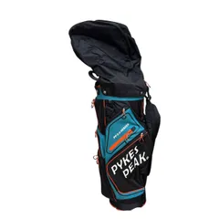 PYKES PEAK パイクスピーク キャディバッグ カートタイプ 軽量 2.4kg ゴルフバッグ ブラック＆グリーン