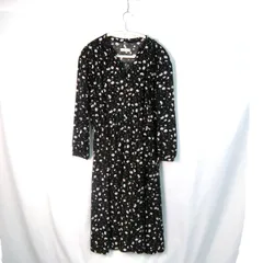 Index インデックス 花柄ワンピース ブラック Lサイズ 〇◇
