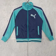 PUMA プーマ キッズ トレーニングジャケット ジャージ 長袖 ブルー系 サイズ140 〇□