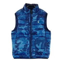 サイズ：XS POLOGOLF ラルフローレン ポロゴルフ  リバーシブル 中綿ベスト カモフラ柄 ネイビー系 [240101599688] ゴルフウェア メンズ ストスト