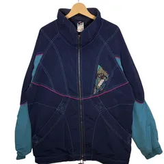 PUMA/プーマ 90年代/90's ヴィンテージ DISC ナイロンジャケット ライトアウター ナイロンジャケット ドローコード オーバーサイズ ビッグシルエット INDONESIA製 XLサイズ ネイビー