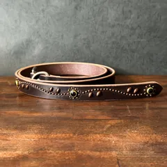 『オーダーページ』スタッズナローベルトUKサドルフラワーレリック23mm