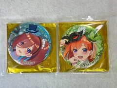 五等分の花嫁 仮面舞踏会 BIGホログラム缶バッジ 三玖 四葉 セット