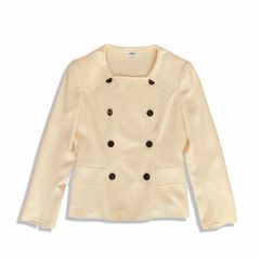 超美品]フォクシー FOXEY ダブルブレストジャケット 中綿入り 38