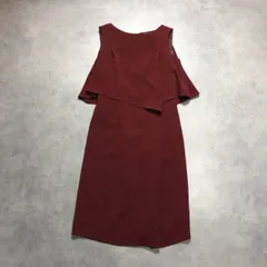 WH127●Aimer Acret ：レイヤードドレス ●9● ワインレッド 結婚式 セレモニーパーティ 日本製 ワンピース