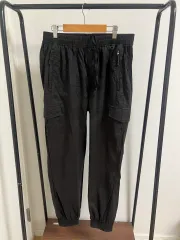 ブラック カーゴ ジョガー パンツ 5348