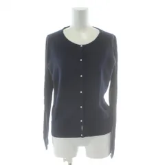 グリーンレーベルリラクシング ユナイテッドアローズ green label relaxing カーディガン 38 ネイビー 紺色 ラウンドネック 長袖 パールボタン /PP ■GY58