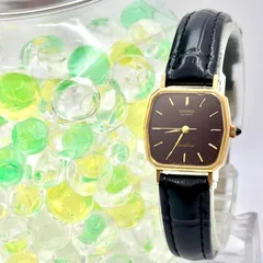 【希少/新品電池】SEIKO セイコー Exceline エクセリーヌ レディース 腕時計 ゴールド レッド 10角形 1221-5010 361011 新品ベルト