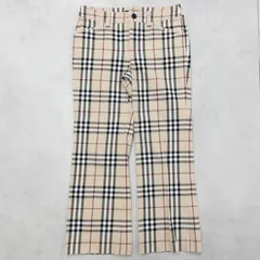 BURBERRY LONDON　バーバリー　パンツ　ノバチェック　コットン　ポリウレタン　ベージュ　レディース　38　a00145