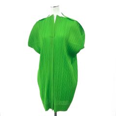 PLEATS PLEASE 蛍光イエローチュニック PLEATS PLEASE 蛍光イエローチュニック - メルカリ