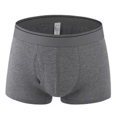 ボクサーパンツ メンズ 綿95% 前開き コットン ストレッチ 立体縫製 シンプル ベーシック 定番 無地 しっかりした生地 通気性 吸水性 蒸れにくい 男性 下着 2470