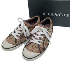 COACH デニム生地 バレット シグネチャー柄 ローカットトップ