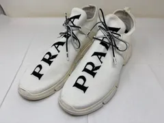◆PRADA プラダ シューズ スニーカー 白系 ホワイト 4E3492 靴 サイズ10? 中古 現状◆20031★