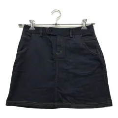 中古 レディース アディダス adidas スカート S 紺 ネイビー 秋冬 デニム調
