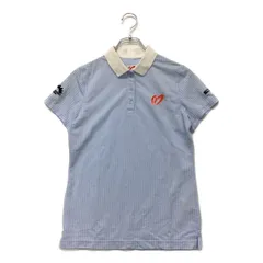 中古 レディース マスターバニーエディション MASTER BUNNY EDITION 半袖ポロシャツ 1(M) 水色 薄手 チェック柄