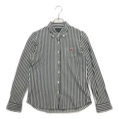 中古 レディース パーリーゲイツ PEARLY GATES 長袖シャツ 1(M) 紺×白 ネイビー ストライプ柄