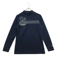 中古 レディース キャロウェイ Callaway 長袖シャツ LL ネイビー 紺 モックネックカットソー