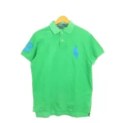 ポロ バイ ラルフローレン Polo by Ralph Lauren ポロシャツ M 緑 グリーン 半袖 ビッグポニー刺繍 ナンバリング /AH18 ■GY61