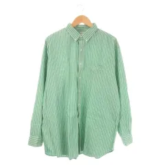 ブルックスブラザーズ BROOKS BROTHERS シャツ XL 緑 グリーン ストライプ柄 ボタンダウンカラー 長袖 /CK18 ■GY61
