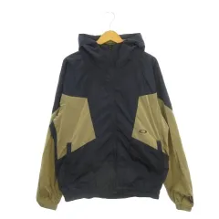 オークリー OAKLEY ウィンドブレーカー ナイロンパーカー 配色 L 紺 ネイビー ベージュ /AH19 ■GY61