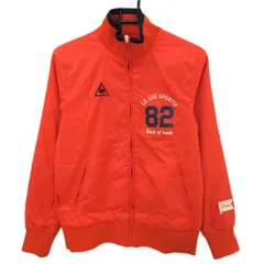 ルコックゴルフ 中綿ジャケット レッドオレンジ 背面ビッグロゴ レディース M ゴルフウェア le coq sportif