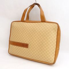 CELINE / Celine Magadam Briefcase, Beige/Brown Leather and Nylon, Business Bag, Brand [Pre-owned]