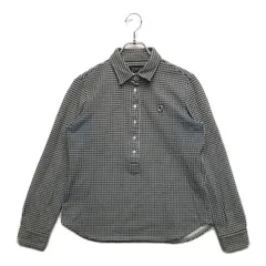 中古 レディース パーリーゲイツ PEARLY GATES 長袖ポロシャツ 1(M) 紺×白 千鳥柄 裏起毛