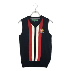 中古 レディース トミーヒルフィガーゴルフ TOMMY HILFIGER GOLF ベスト L 紺 Vネック ニット