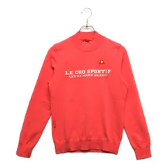 中古 レディース ルコックスポルティフ le coq sportif セーター L ピンク ハイネック ニット 軽量 ストレッチ
