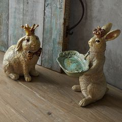 アンティーク調 置物 2点セット ウサギ ～天使 - メルカリ
