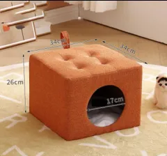 新品未使用です猫 スツール 猫 ベッド ドーム 猫 ハウス ペット ハウス 犬 ベッド 猫ちぐら キャットハウス ねこ キャット ペットベッド ク