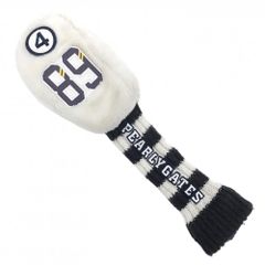 パーリーゲイツ ヘッドカバー (UT) 白×ネイビー ロゴ刺しゅう ゴルフ PEARLY GATES