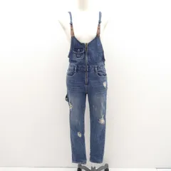 INDIMARK / インディマーク ◆サロペット/オーバーオール/ダメージ加工/デニム/インディゴ/サイズ1 【レディース/ガールズ/LADY/女性/婦人】 レディースファッション【中古】 