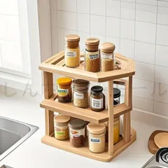 【新品?未使用】 竹製収納棚 三層構造 省スペース設計 寝室収納 キッチン収納 オフィス収納 コンパクトデザイン モダンスタイル 整理整頓ラ