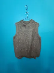 レディース カーキ ニット ベスト